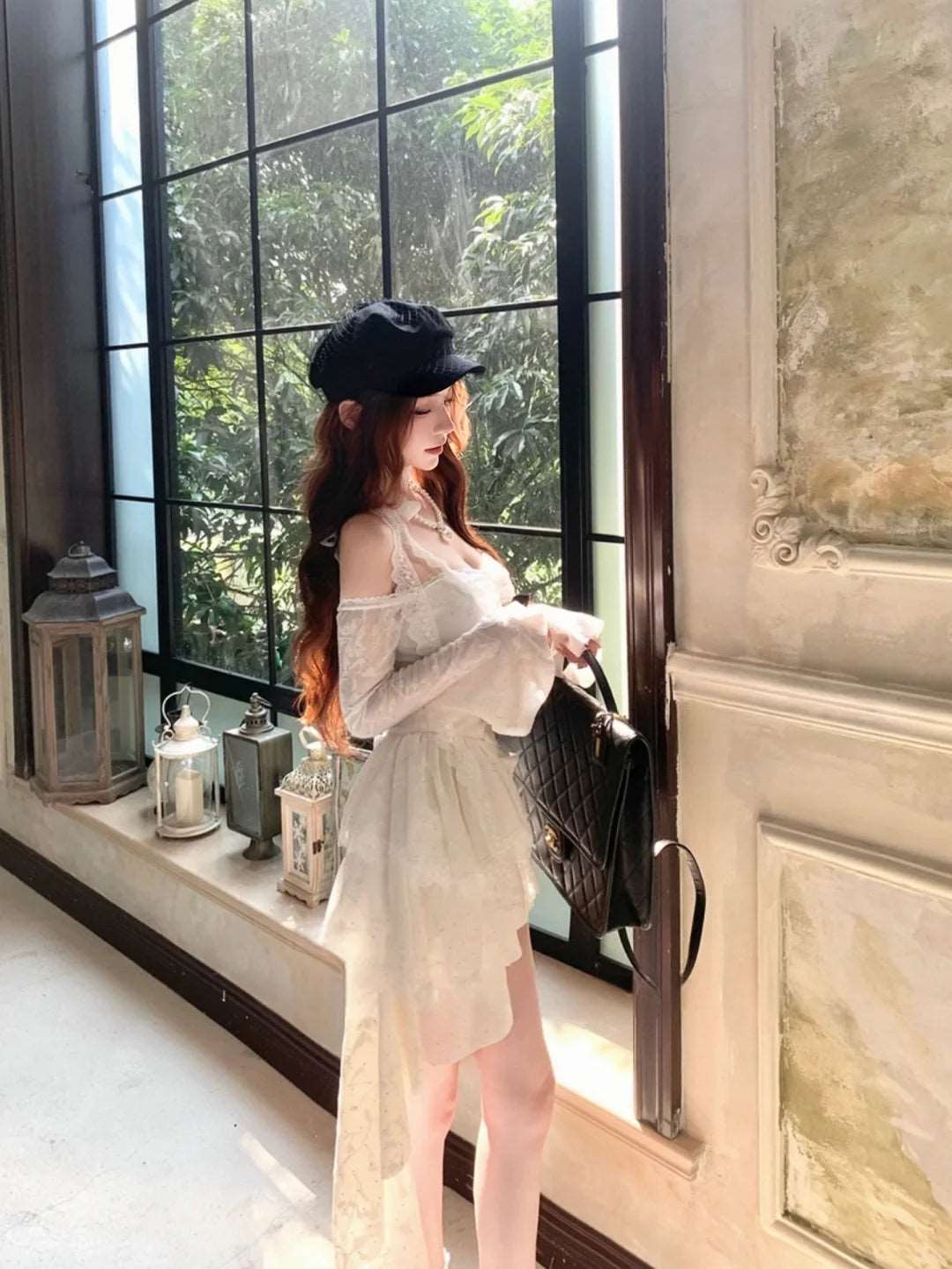 Acacia Heart Hunter Black Bow White Dress - Image 4