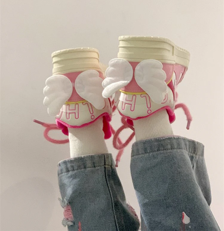 Angel Wings Magical Girl Student Sweet Cute Pink Sneakers Sports Running Shoes - Image 7