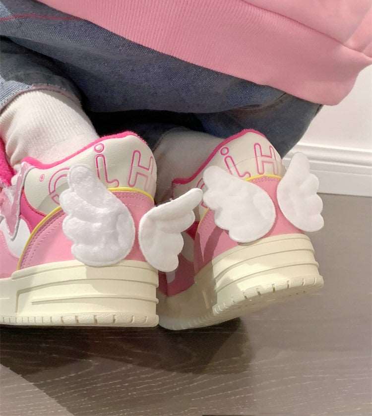 Angel Wings Magical Girl Student Sweet Cute Pink Sneakers Sports Running Shoes - Image 9