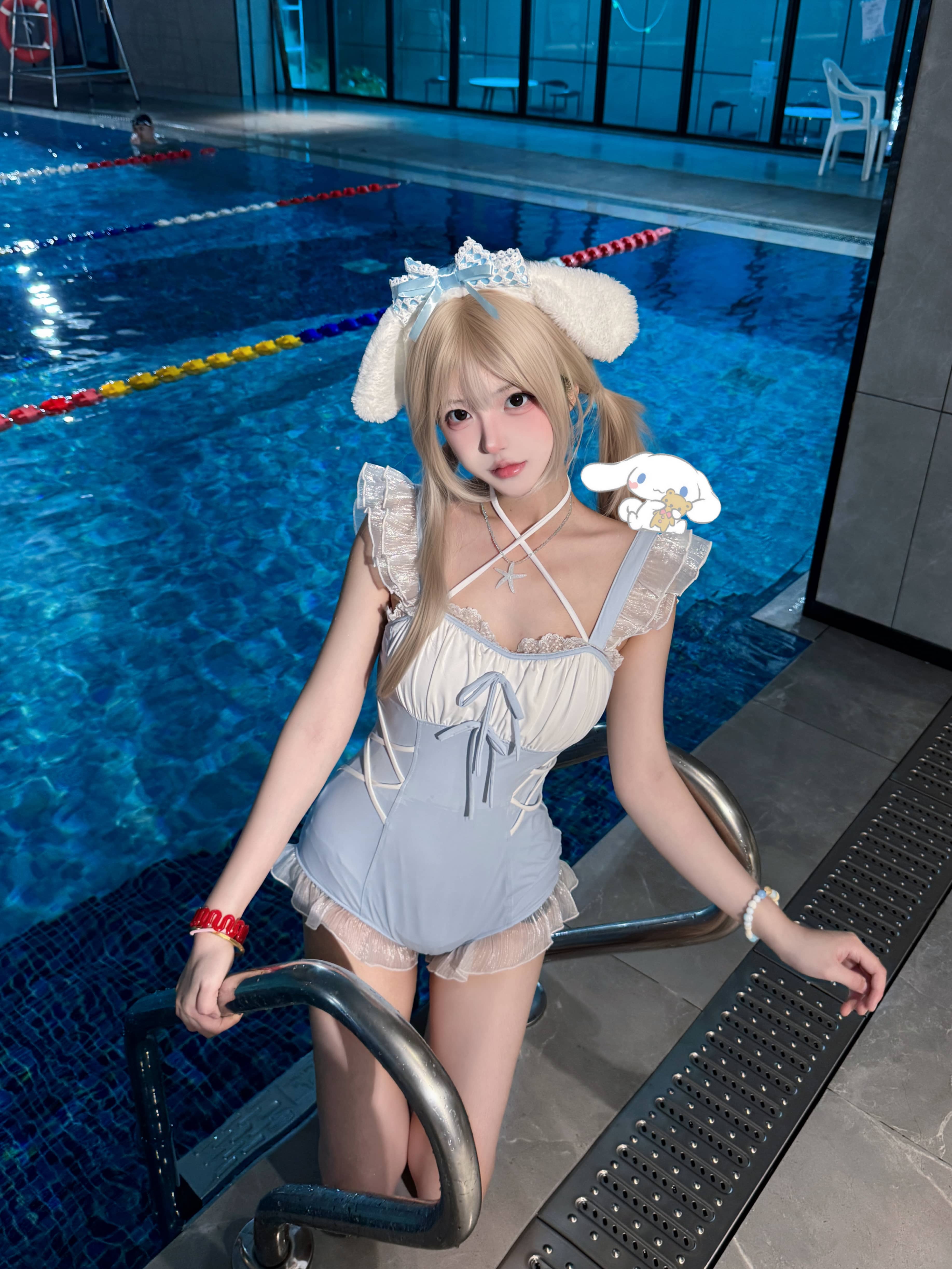 Aqua Angel Series Blue Onepiece Swimsuit