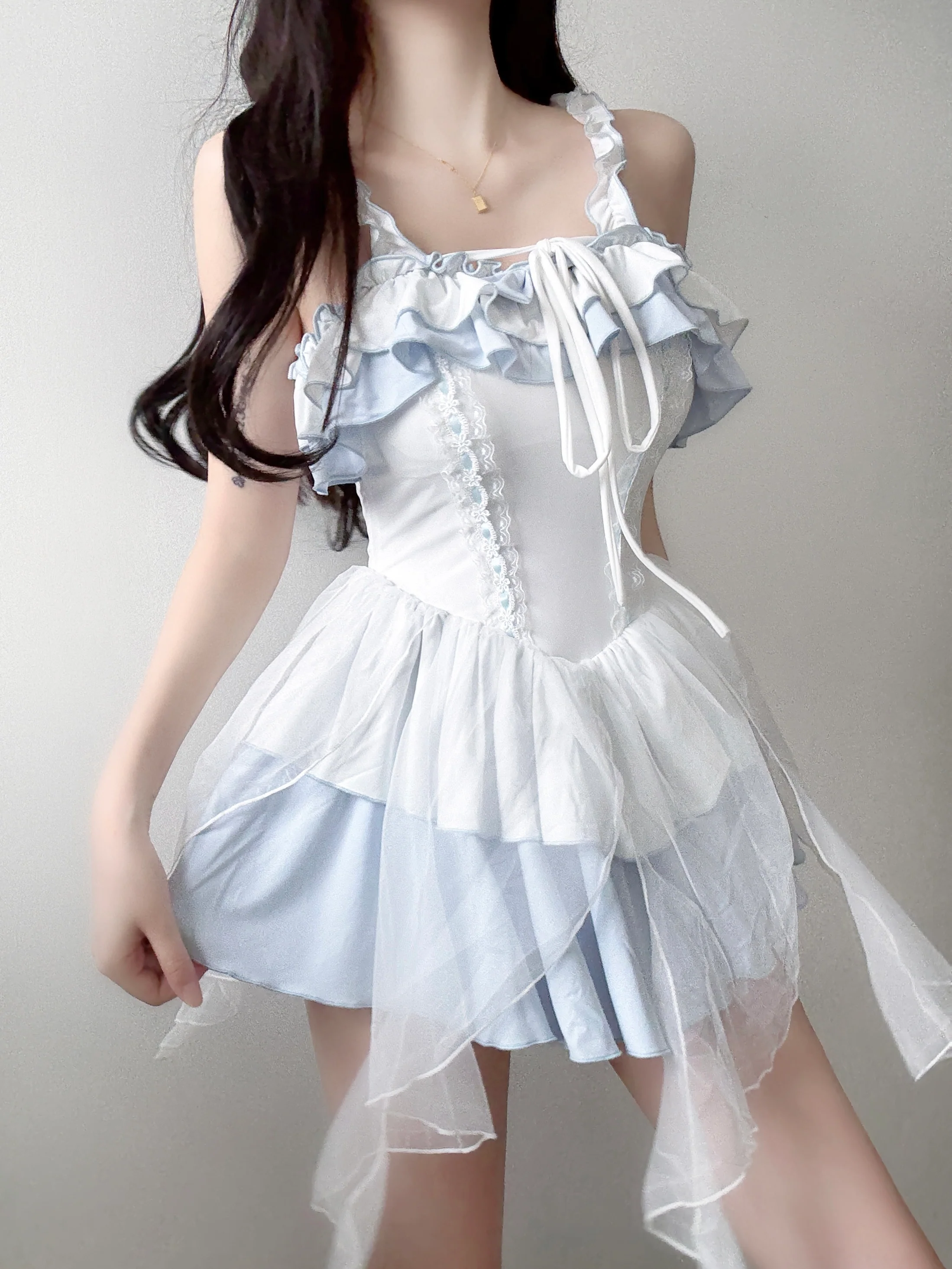 Aqua Angel Series Blue Onepiece Swimsuit - Image 10