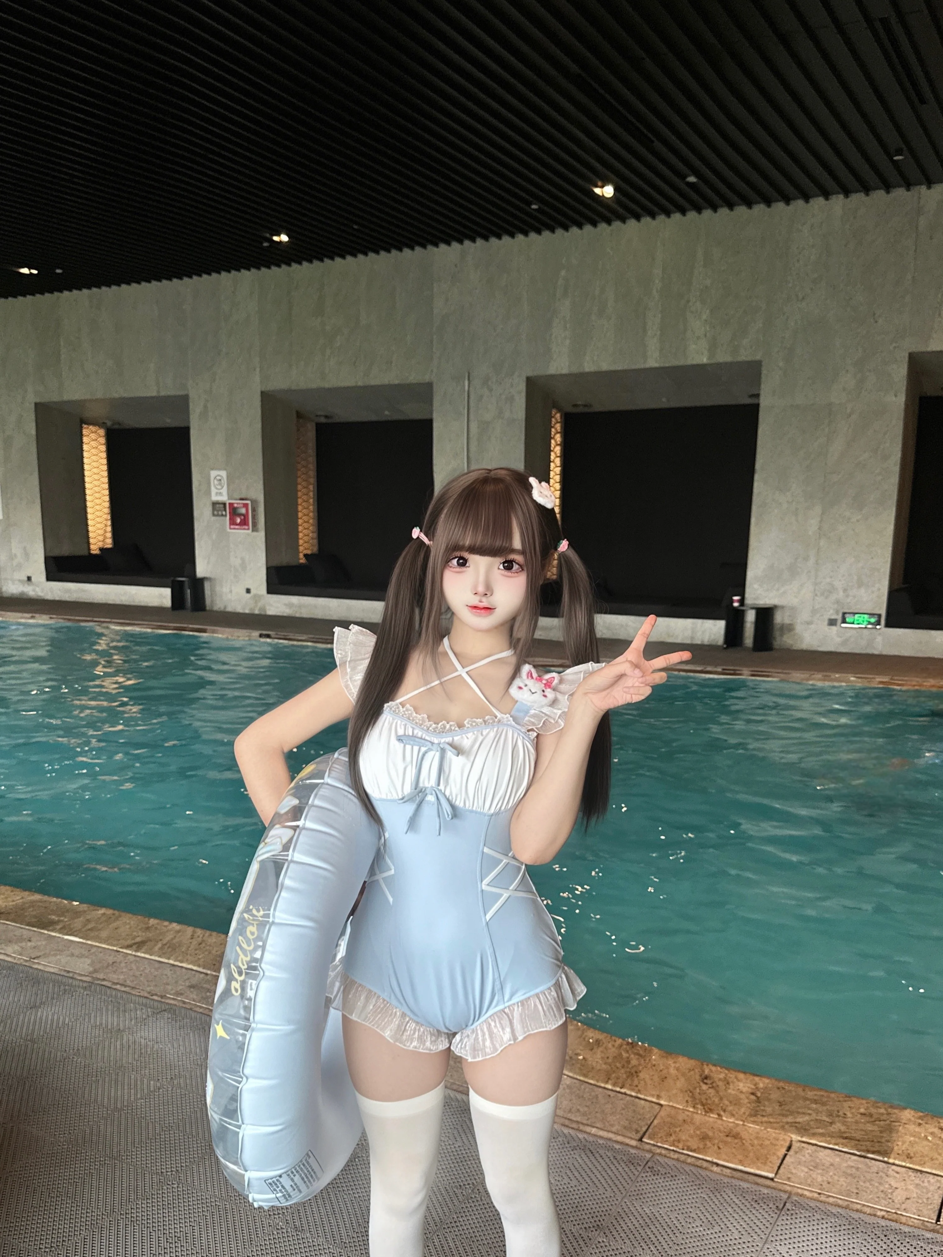 Aqua Angel Series Blue Onepiece Swimsuit - Image 4
