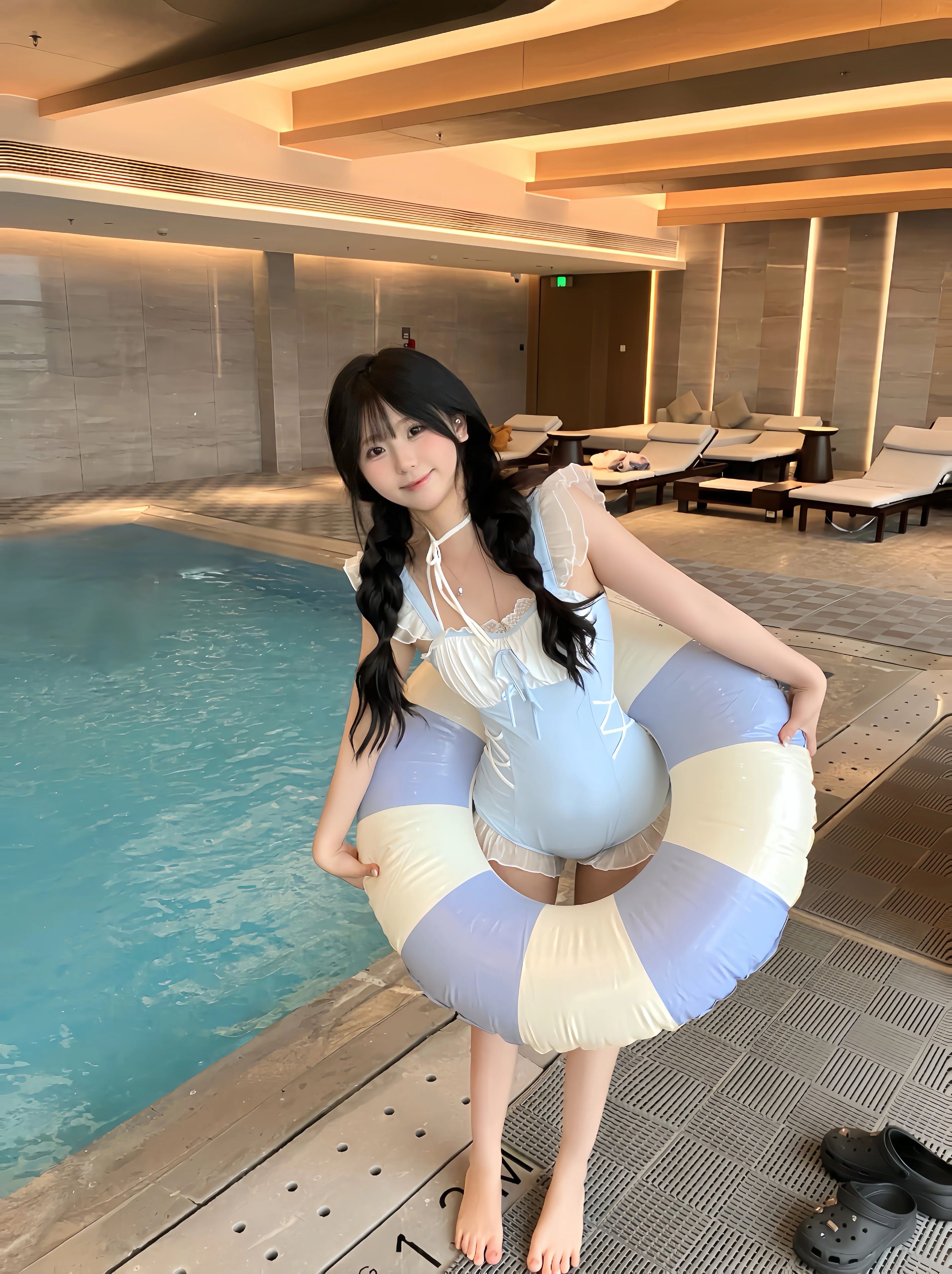 Aqua Angel Series Blue Onepiece Swimsuit - Image 8