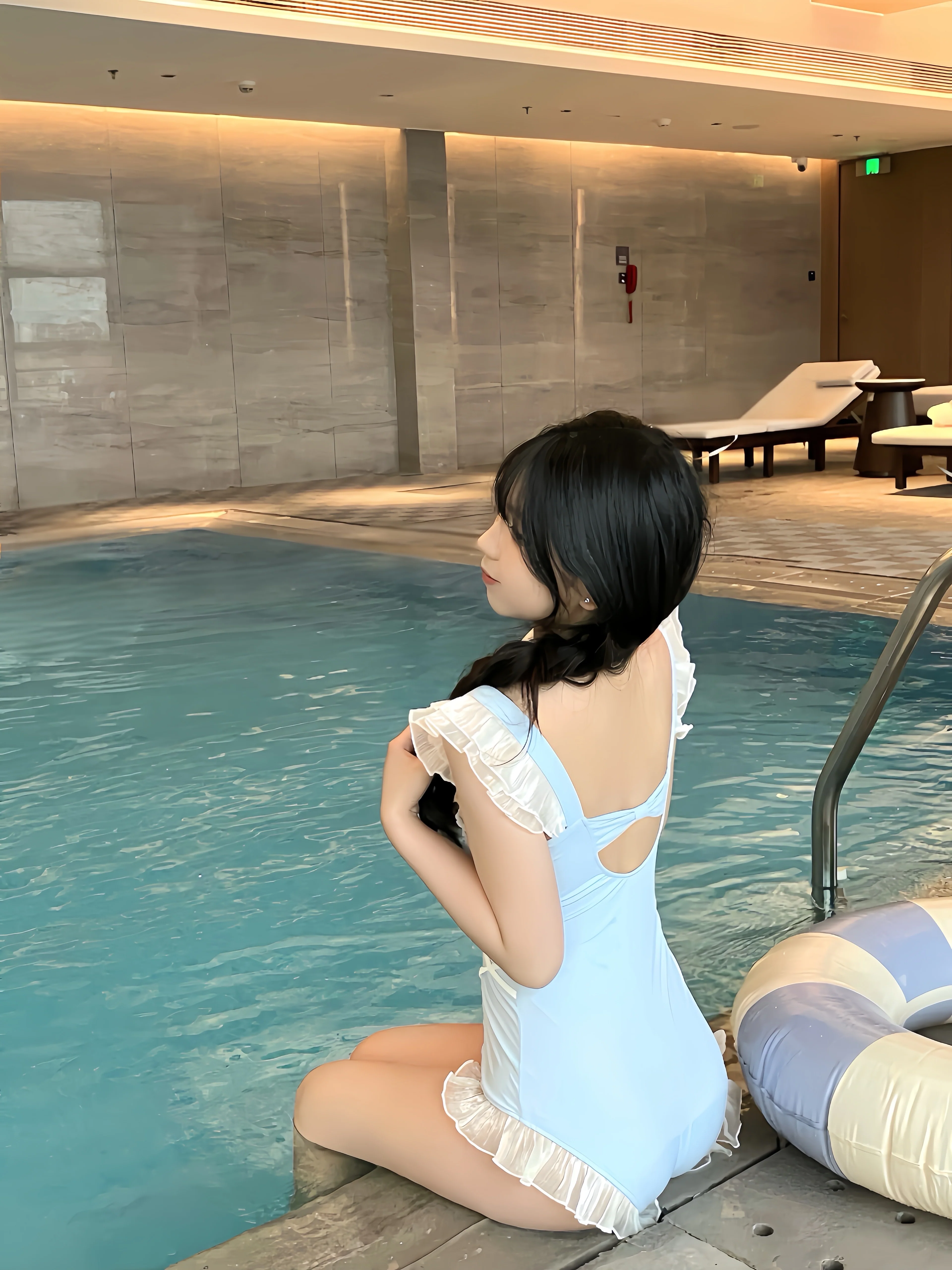 Aqua Angel Series Blue Onepiece Swimsuit - Image 9