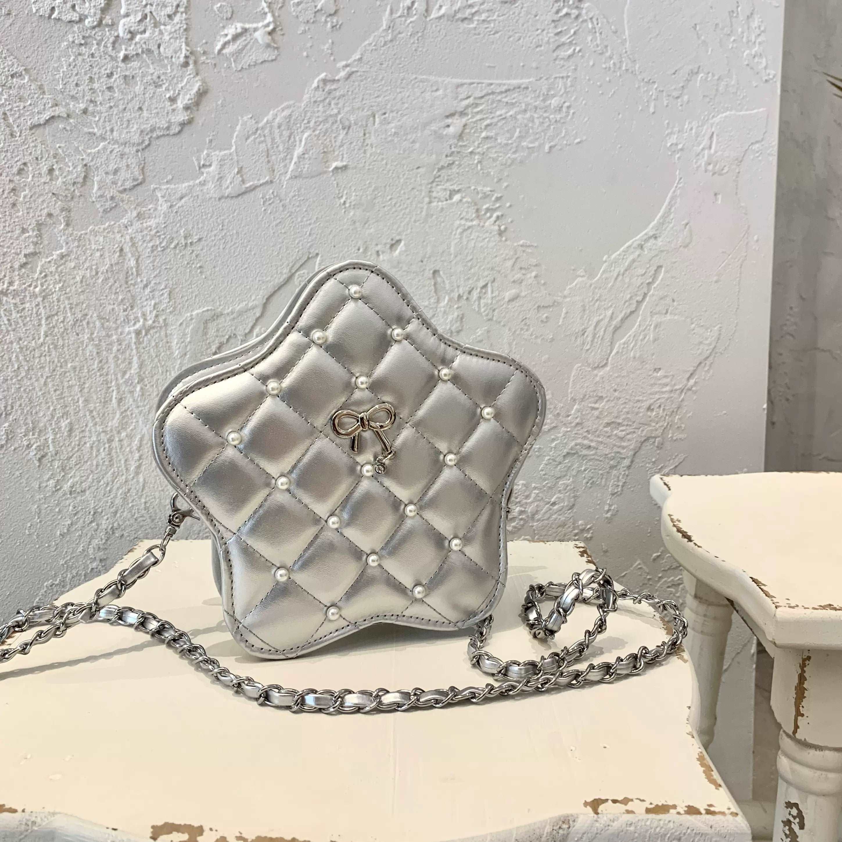 Baby Face Girl Pearl Star Shaped Lolita Crossbody Messenger Bag Handbag - Image 11