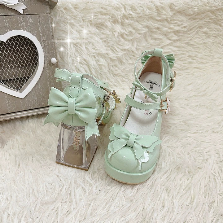 Butterfly Kiss Girls Glass High Heels Shoes - Image 8