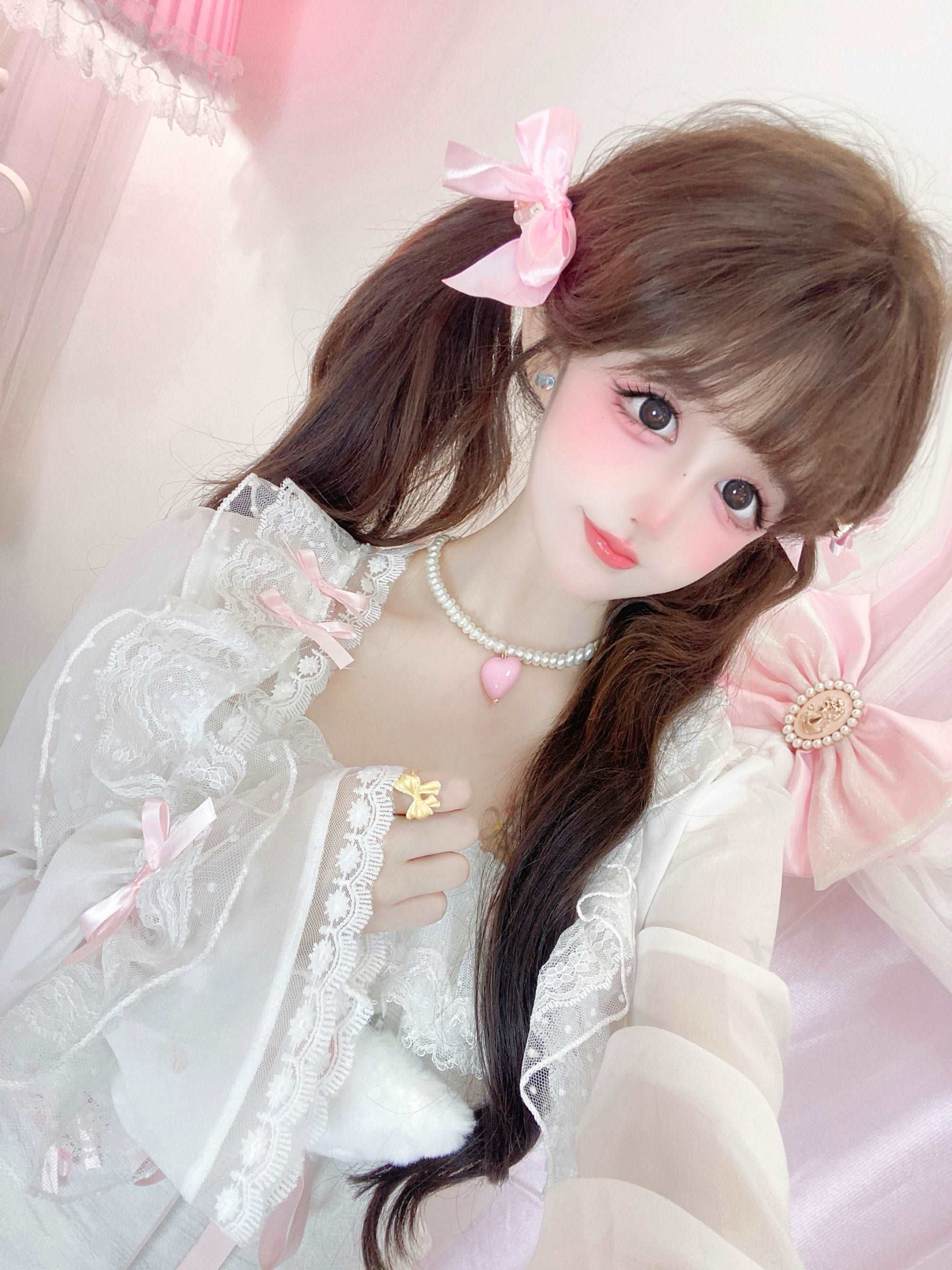 Candy Fairy Angel Kitty Camisole Top & White Cardigan & Ruffle Skirt Three Piece Set - Image 3