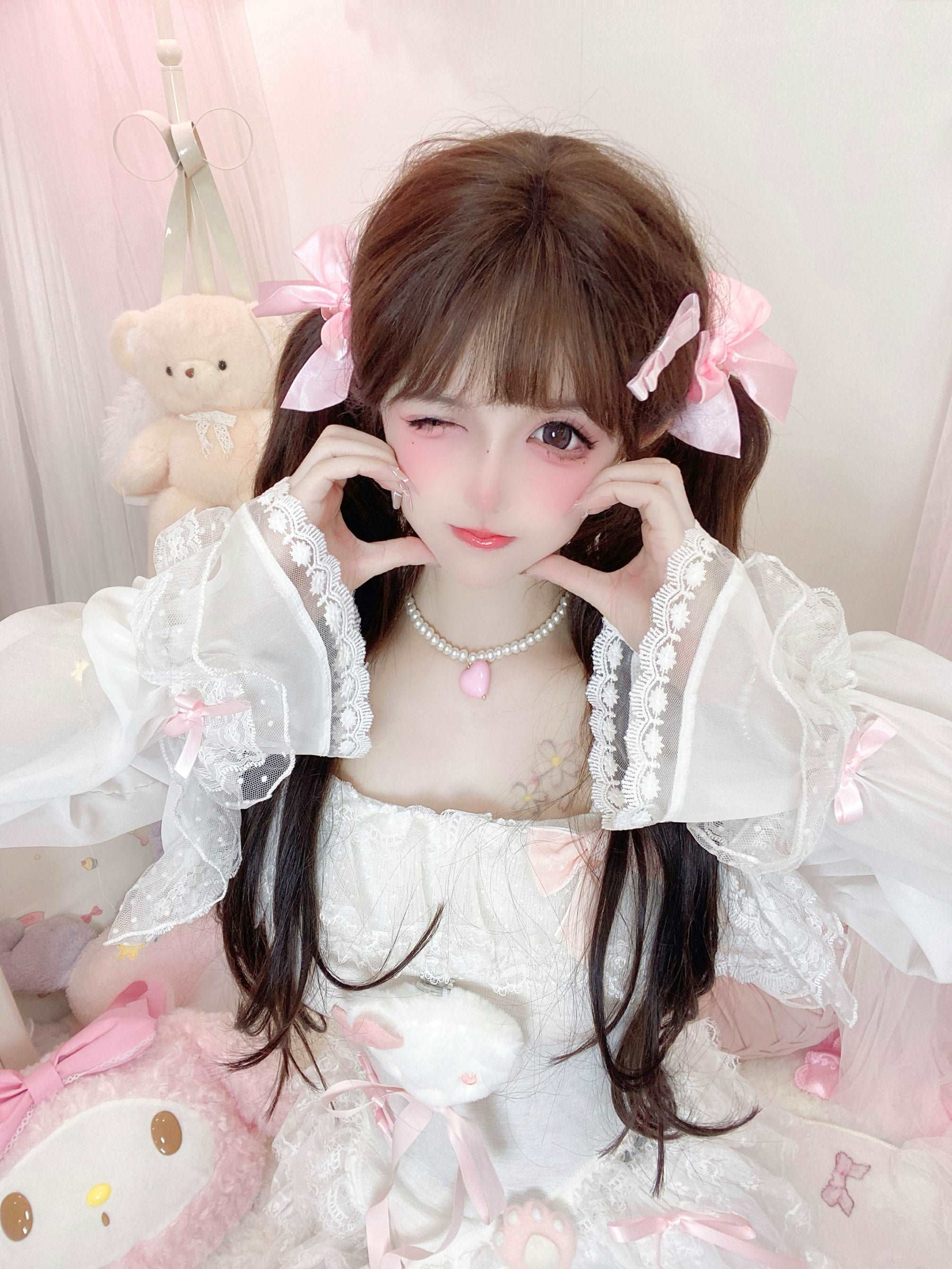 Candy Fairy Angel Kitty Camisole Top & White Cardigan & Ruffle Skirt Three Piece Set - Image 4
