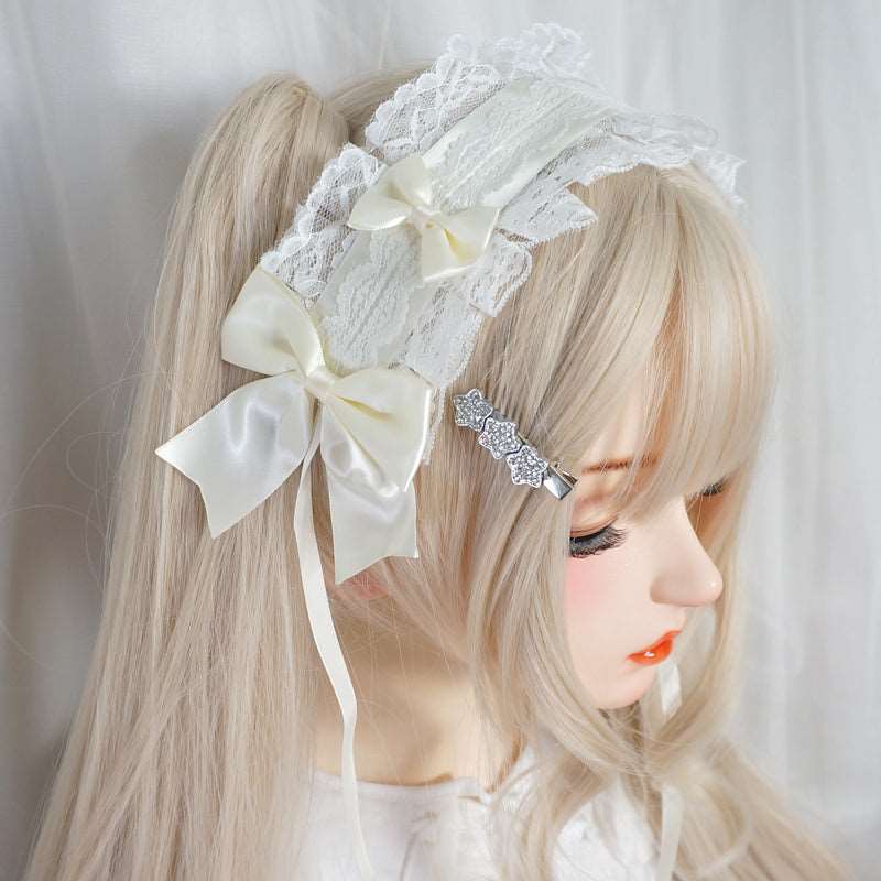 Candy Fairy Lolita Lace Sweet Bow Handmade Hairband Accessories - Image 5