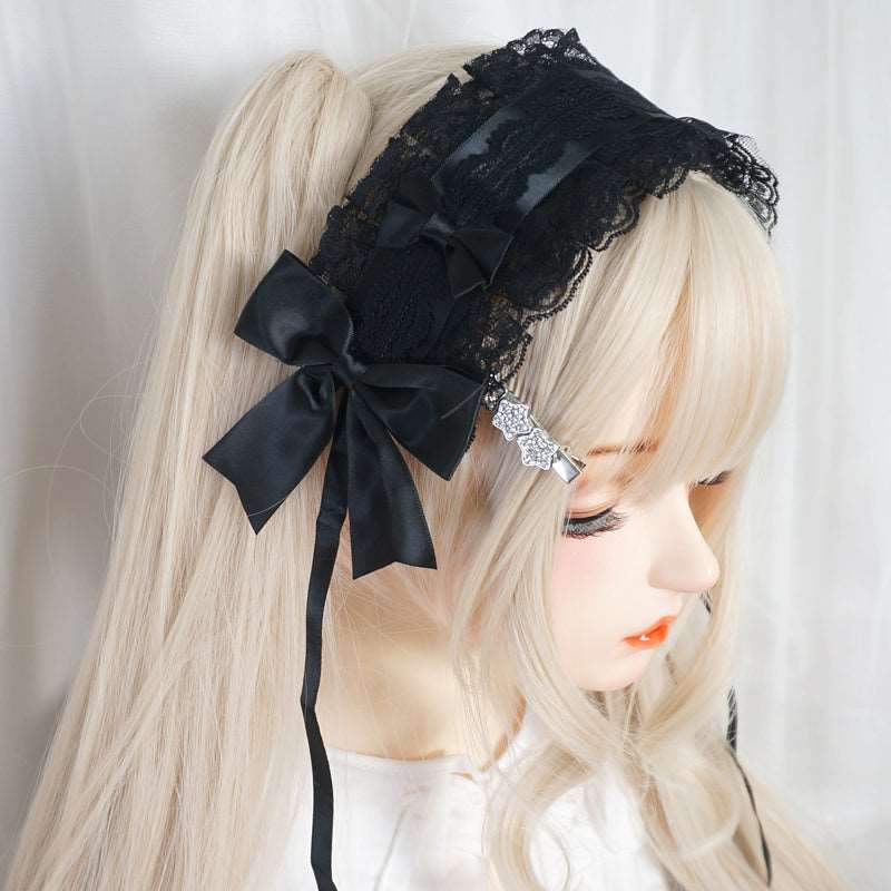 Candy Fairy Lolita Lace Sweet Bow Handmade Hairband Accessories - Image 8