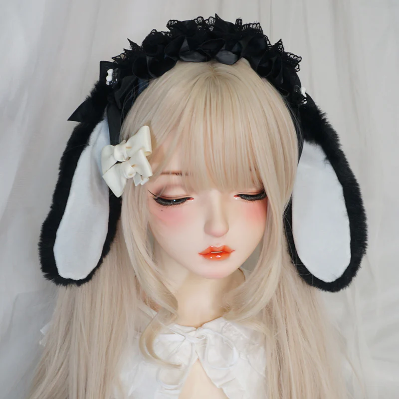 Candy Fairy Lolita Lop Rabbit Ears Cute Sweet Lace Handmade Hairband Hair Accessories - Image 3