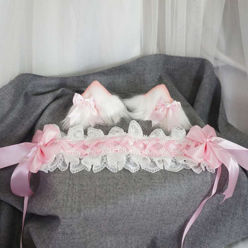 Candy Fairy Lolita Neko Cat Ears Black Pink Blue Handmade Hairband Hairpin Accessories - Image 7