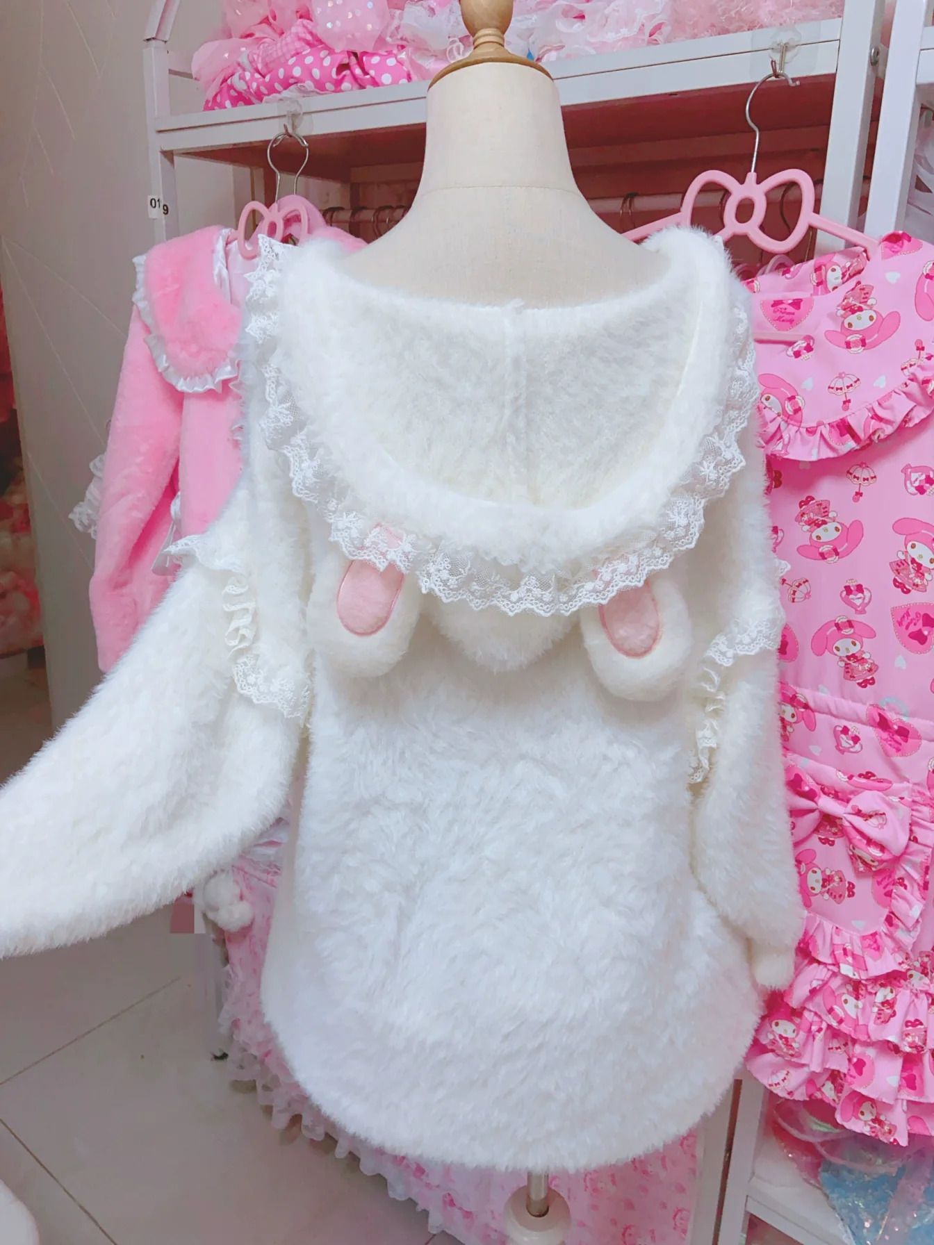 Candy Fairy Strawberry Rabbit Ears White Jacket - Image 4