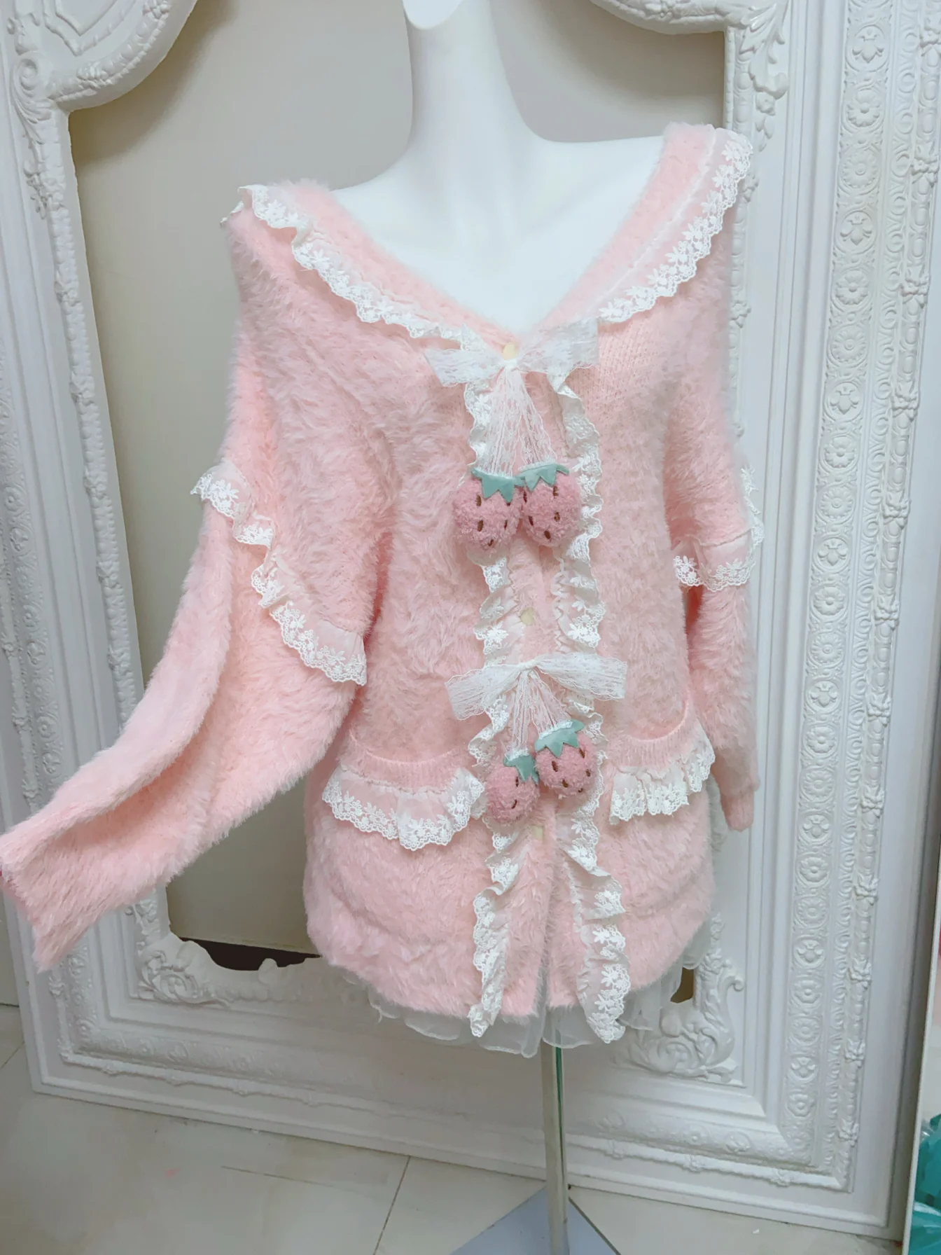 Candy Fairy Strawberry Rabbit Ears White Jacket - Image 7