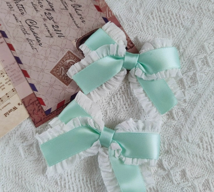 Candy Fairy Sweet Lace Pink Blue Yellow Purple Green Hair Clips Hair Accessories - Image 6