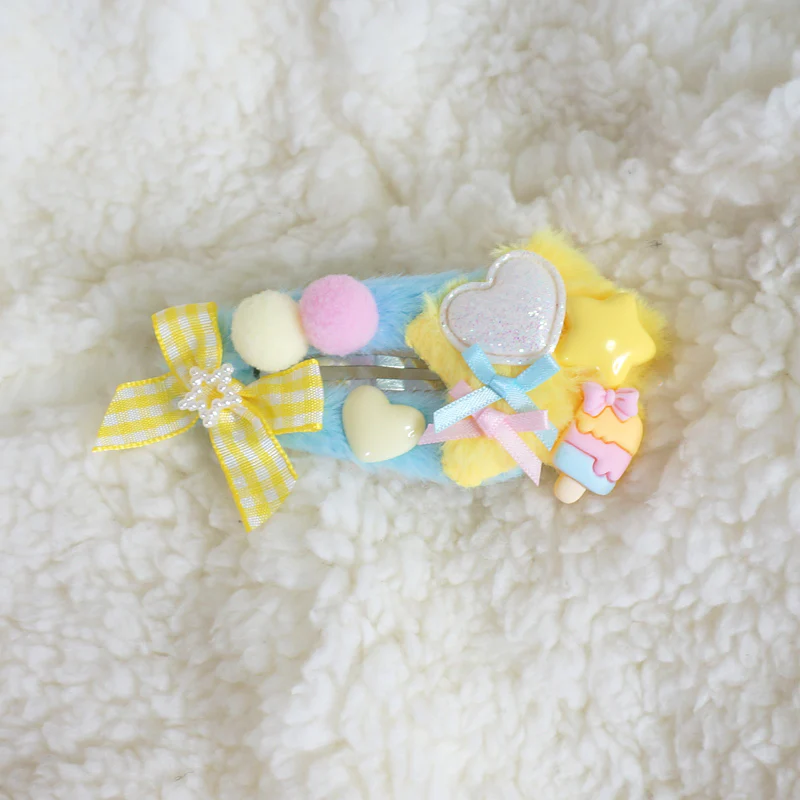 Candy Fairy Sweets Rabbit Star Pastel Pink Blue Yellow Y2K Hair Clips Hair Accessories - Image 3