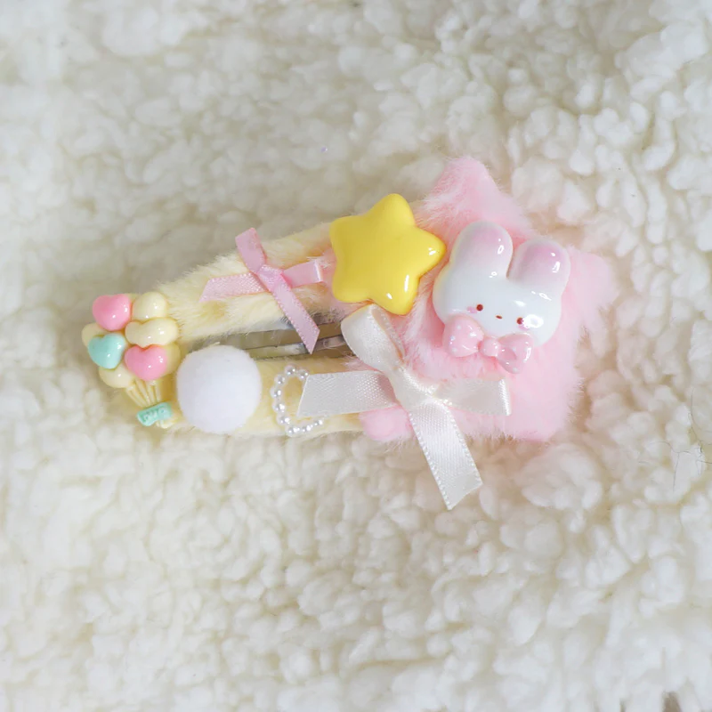Candy Fairy Sweets Rabbit Star Pastel Pink Blue Yellow Y2K Hair Clips Hair Accessories - Image 4