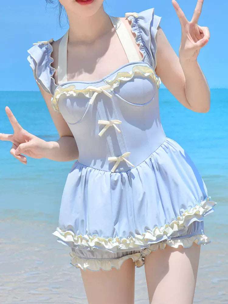 Chichi Sea Salt Blue Onepiece Swimsuit - Image 3