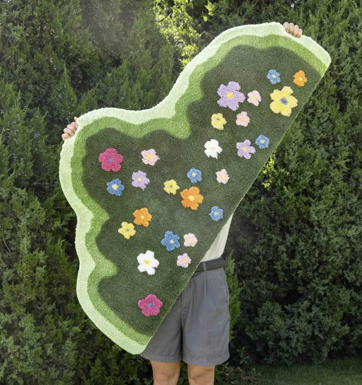 Colorful Flower Garden Nature Soft Mat Moss Rugs Carpets Bedroom Decor - Image 2