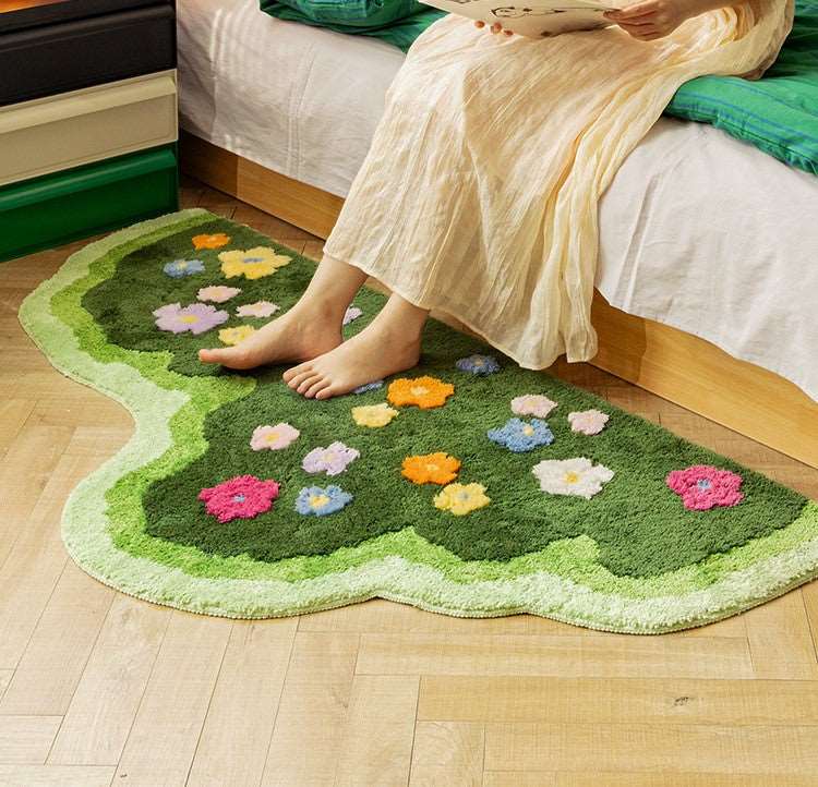 Colorful Flower Garden Nature Soft Mat Moss Rugs Carpets Bedroom Decor - Image 3