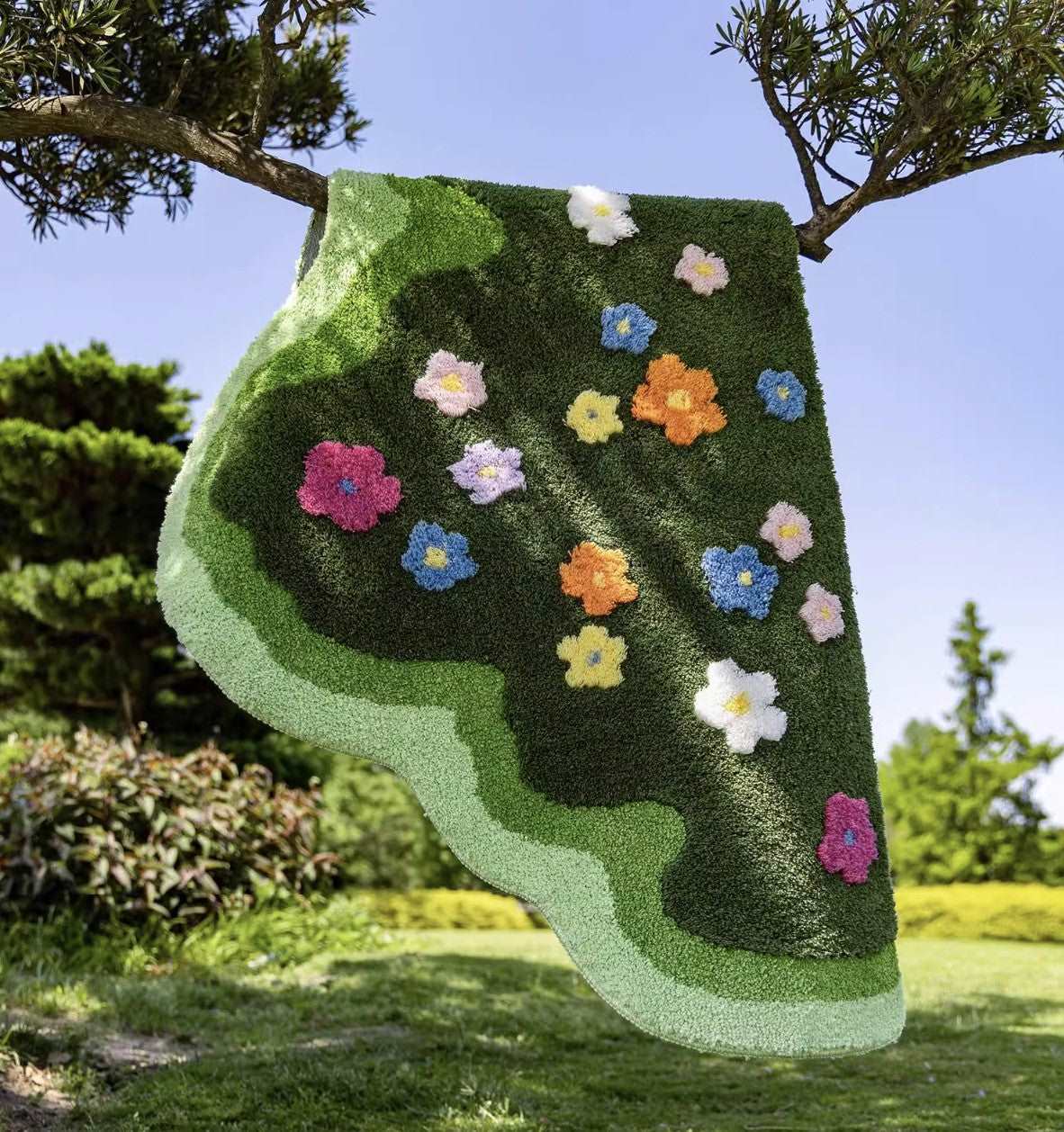 Colorful Flower Garden Nature Soft Mat Moss Rugs Carpets Bedroom Decor - Image 4
