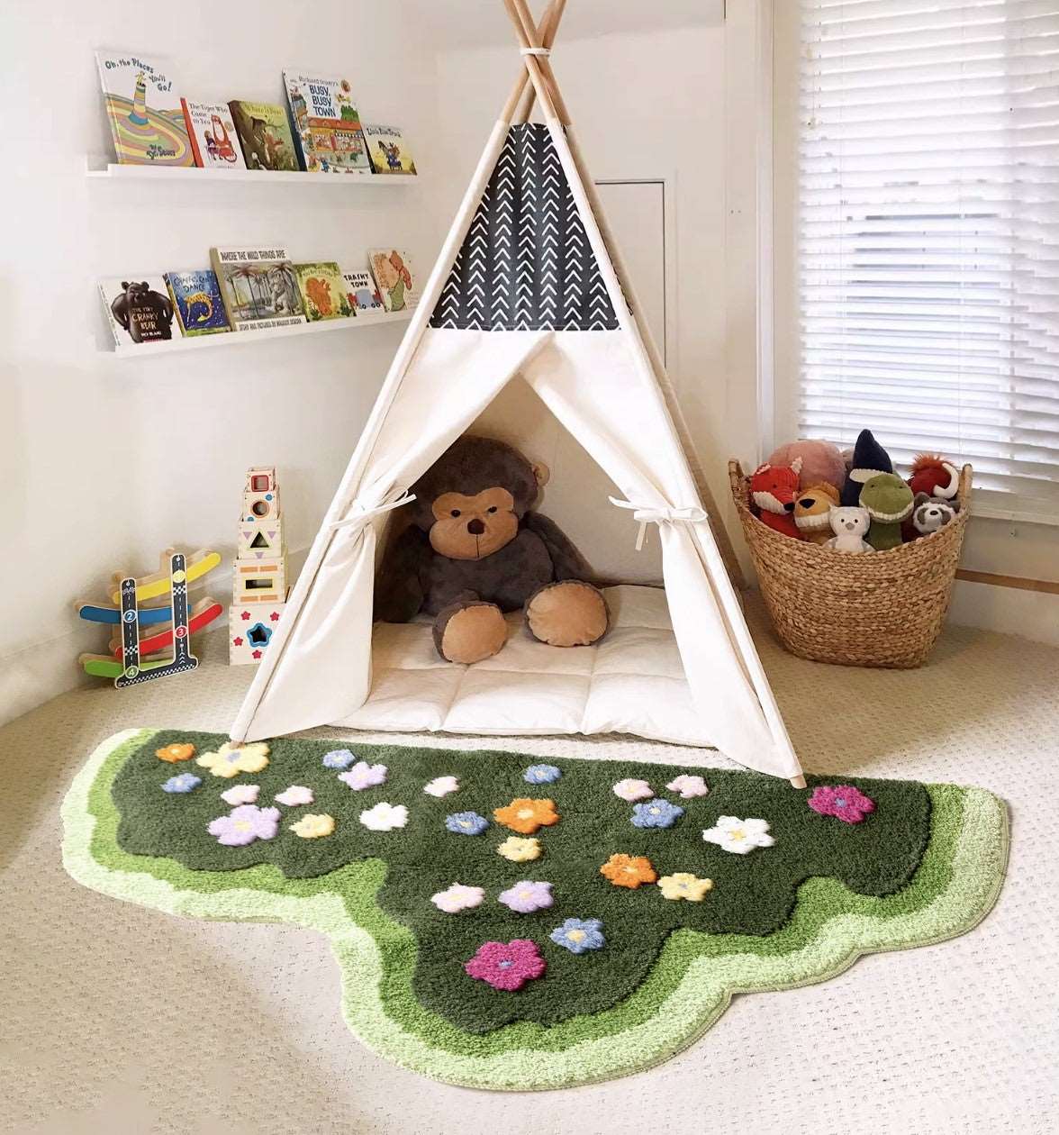 Colorful Flower Garden Nature Soft Mat Moss Rugs Carpets Bedroom Decor - Image 6