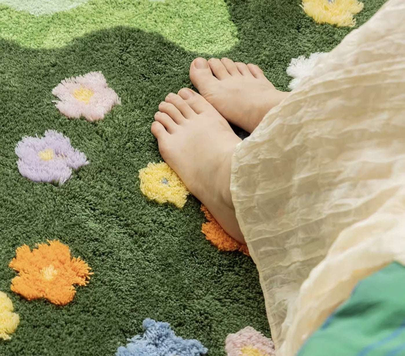Colorful Flower Garden Nature Soft Mat Moss Rugs Carpets Bedroom Decor - Image 8