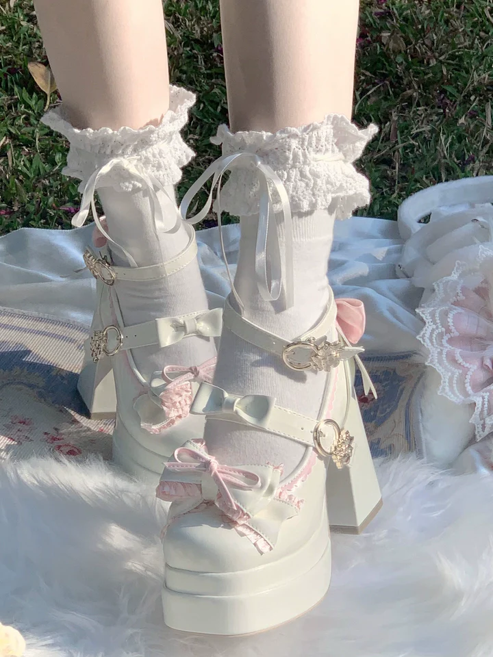 Cookie Sauce Lolita Dreamy Butterfly High Heels Mary Jane Shoes - Image 10