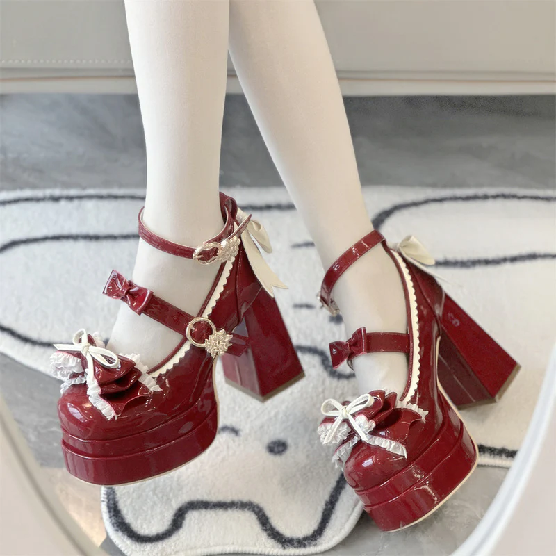 Cookie Sauce Lolita Dreamy Butterfly High Heels Mary Jane Shoes - Image 12