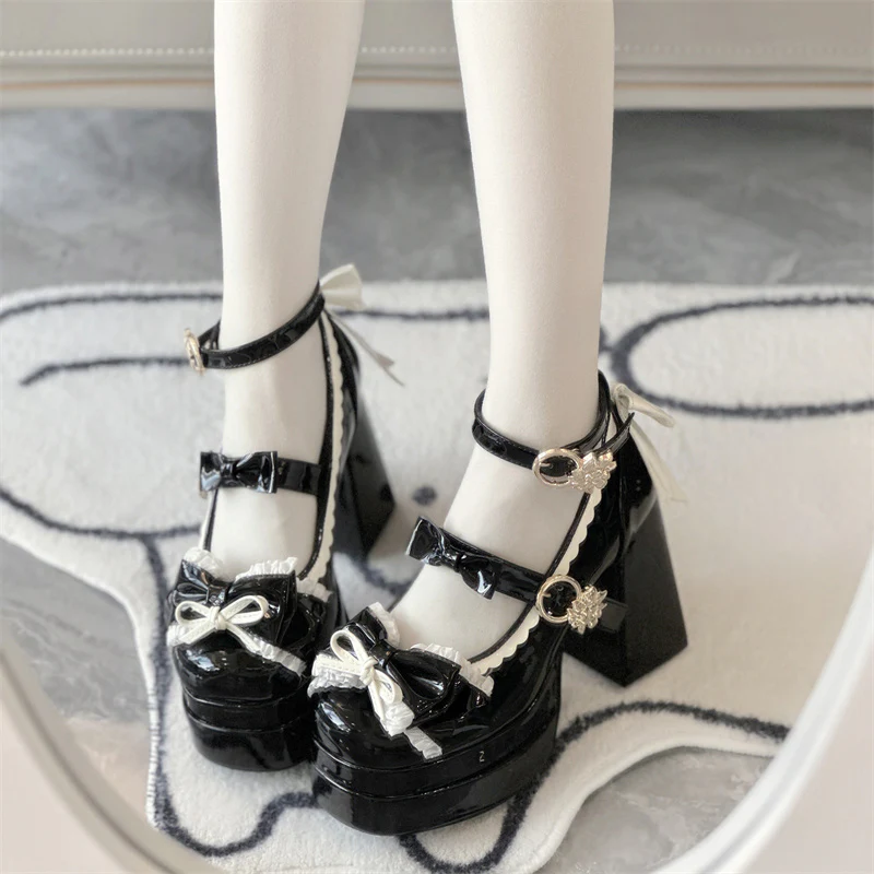 Cookie Sauce Lolita Dreamy Butterfly High Heels Mary Jane Shoes - Image 5