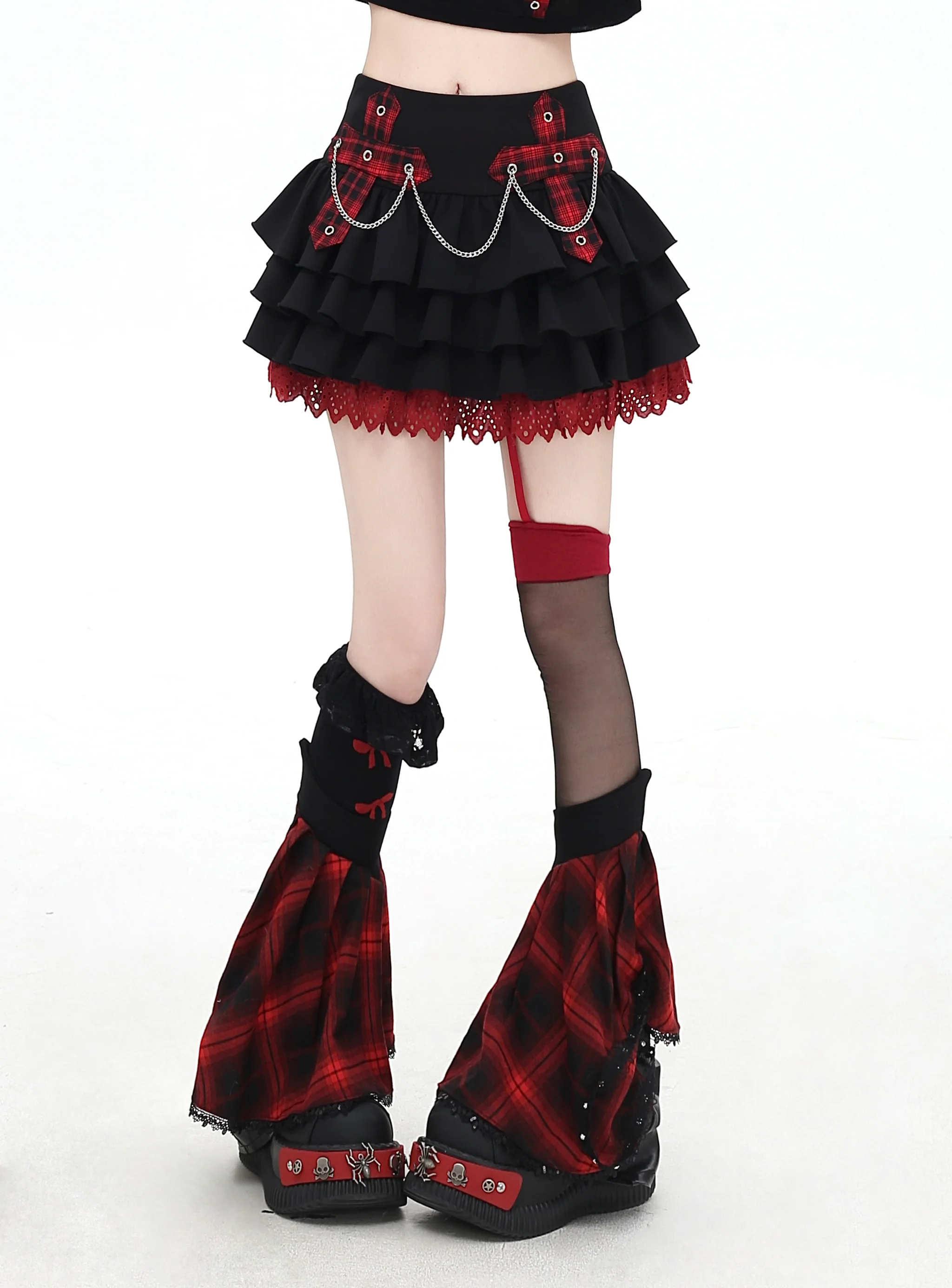 Crazy Girl Finale Cross Black Pink Red Tutu Skirt - Image 2
