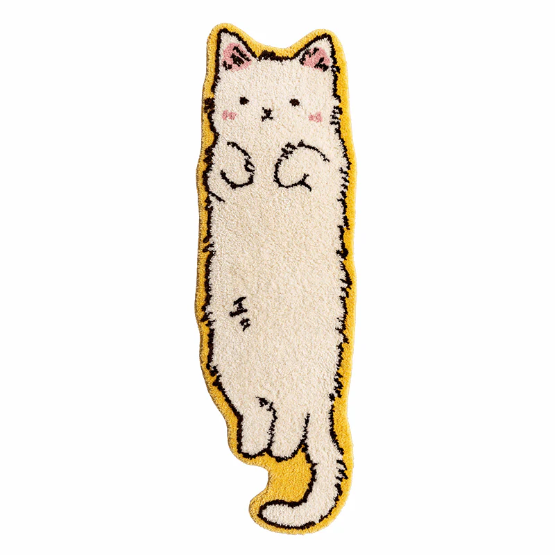 Cute Cat Animal Minimalist Modern Urban Soft Mat Moss Rugs Carpets Bedroom Decor - Image 2