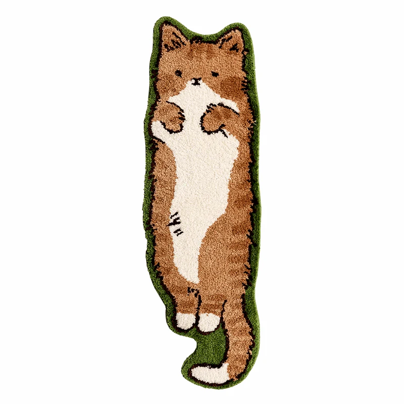 Cute Cat Animal Minimalist Modern Urban Soft Mat Moss Rugs Carpets Bedroom Decor - Image 3