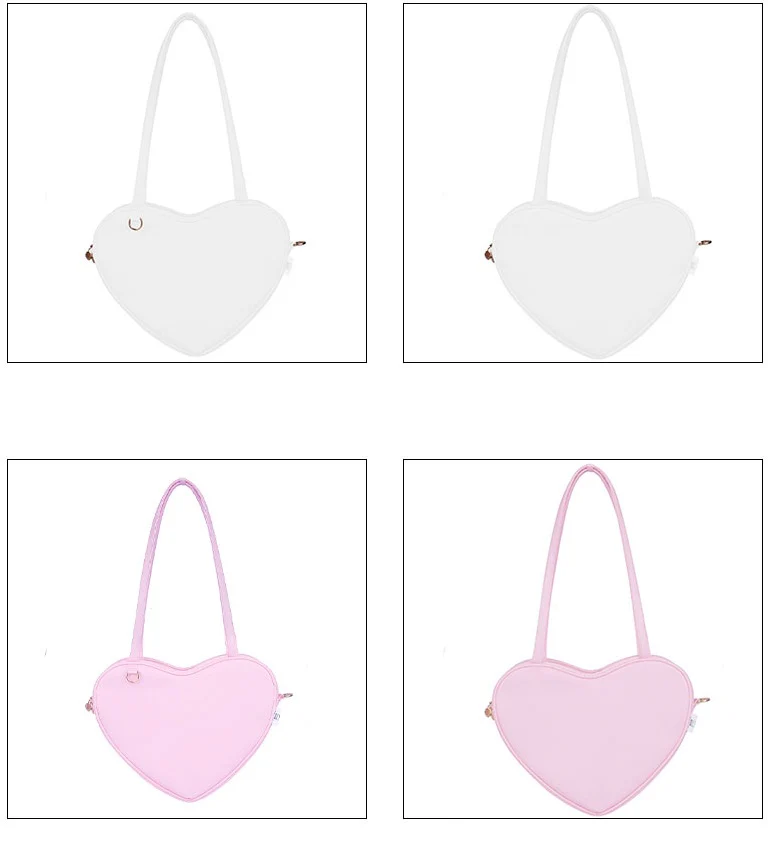 Cute Milk Tea Heart Love Messenger Shoulder Bag - Image 3