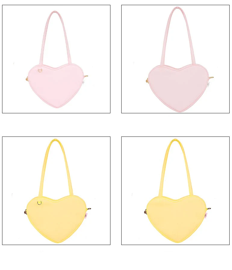 Cute Milk Tea Heart Love Messenger Shoulder Bag - Image 4