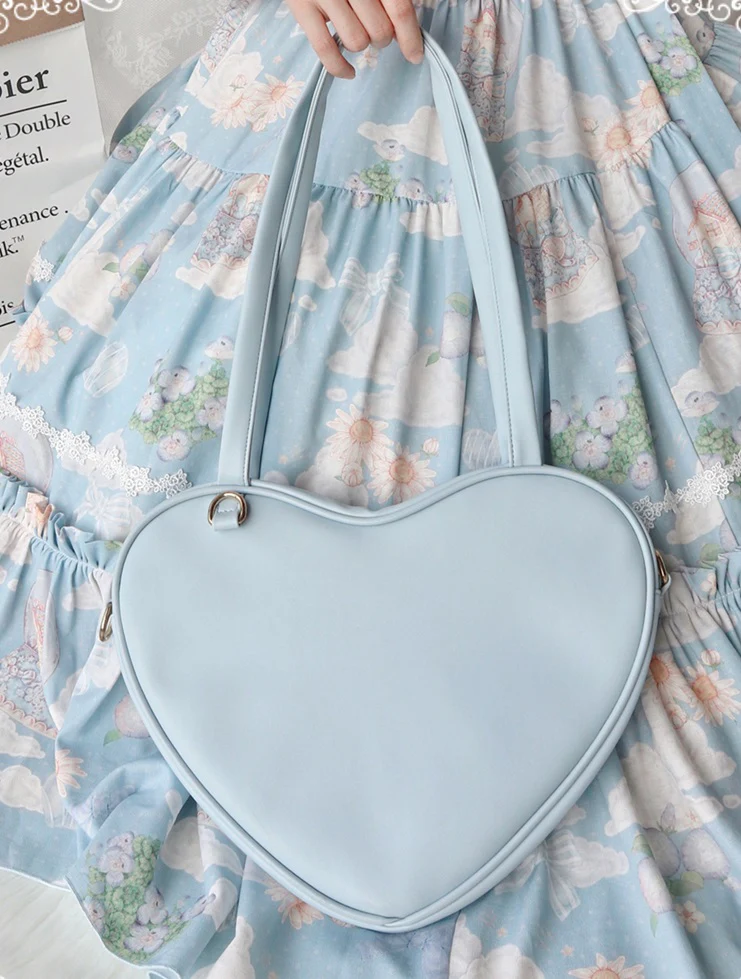 Cute Milk Tea Heart Love Messenger Shoulder Bag - Image 6