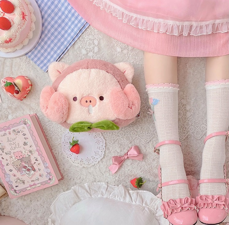 Cute Peach Pig Shoulder Doll Messenger Bag - Image 5
