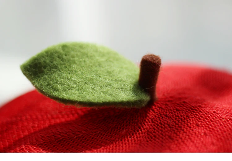 Cute Wool Orange Apple Fruits Beret Hat - Image 7