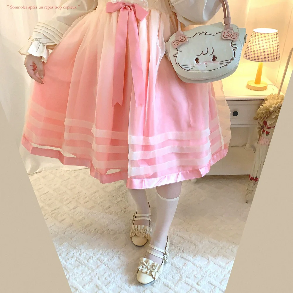 Dormir Doll Sweet Gradient Pink Strap Dress - Image 3