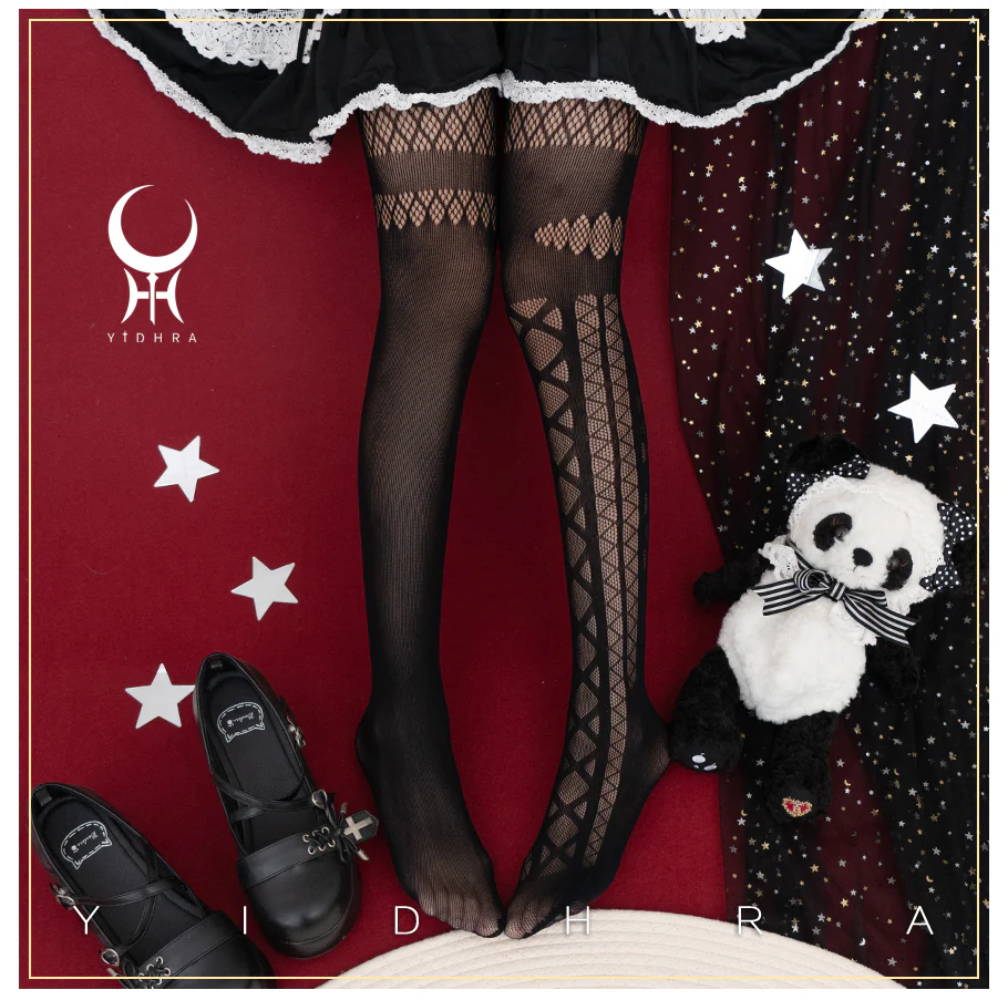 Dream Witch Devil Black & White Stockings Pantyhose Garment - Image 3