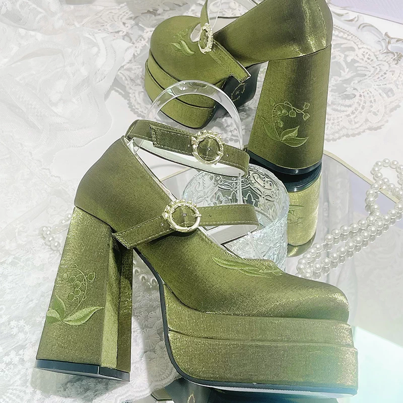 Floating Dream Lily of the Valley High Heels Shoes - Image 6
