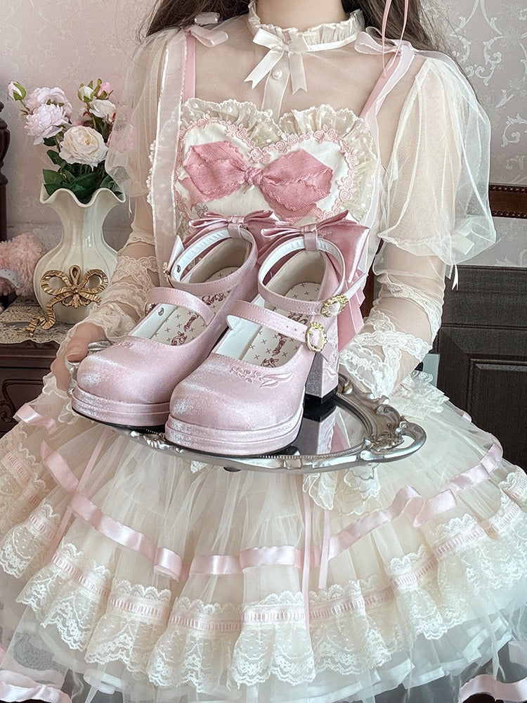 Floating Dream Lily of the Valley Mid Heels Shoes - Image 16