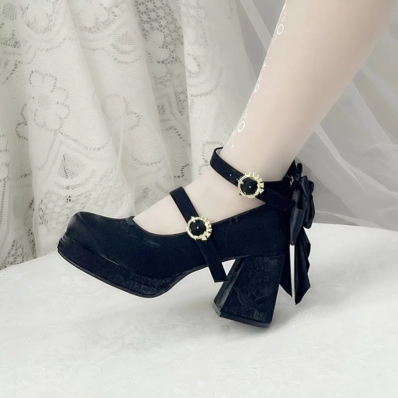 Floating Dream Lily of the Valley Mid Heels Shoes - Image 6