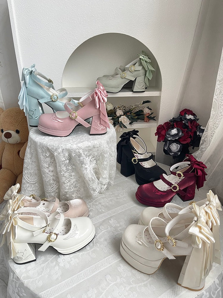 Floating Dream Lily of the Valley Mid Heels Shoes - Image 9