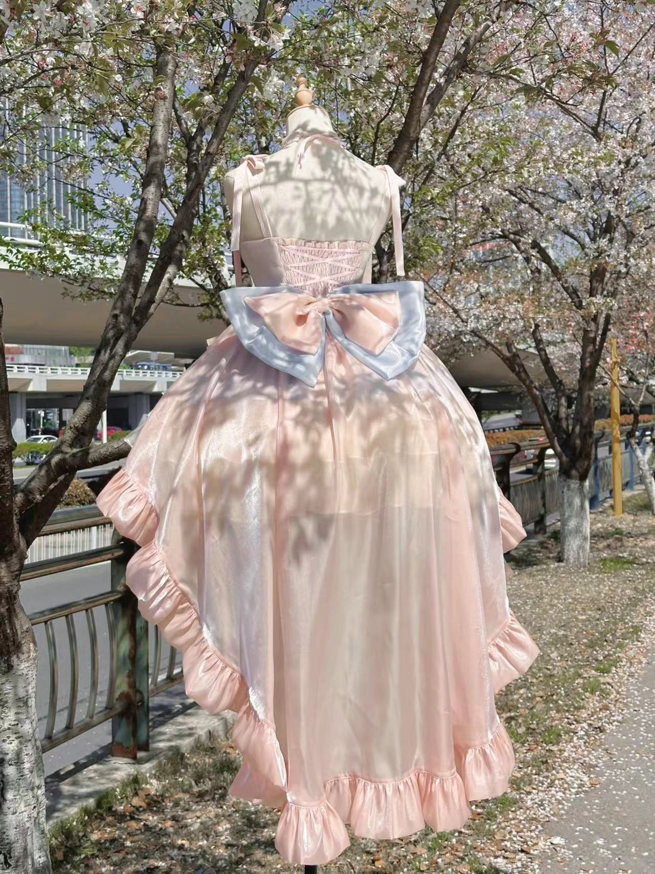 Flying Diary Blue Apricot Lolita Dress - Image 2