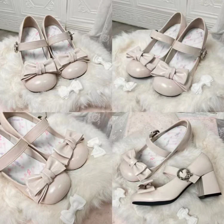 Grapefruit Lolita Bunny Muffin Low Heels High Heels Mary Jane Shoes - Image 7