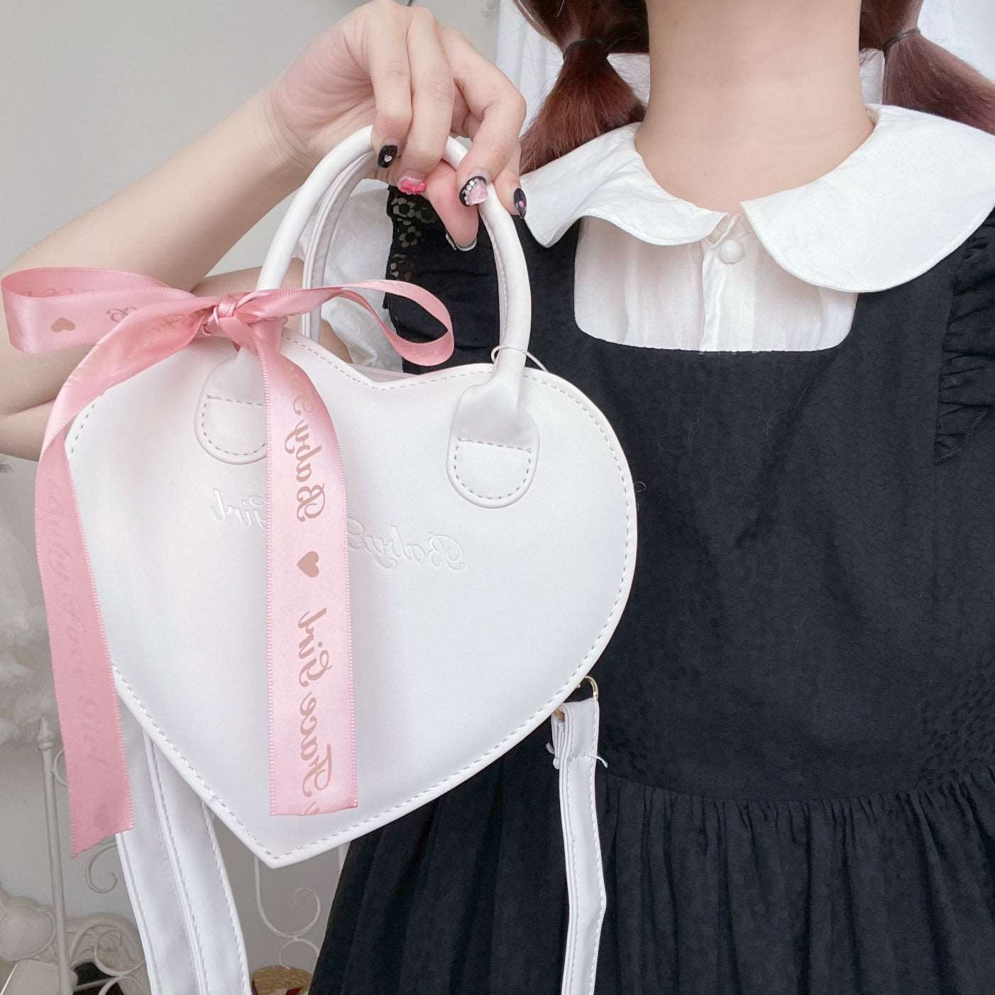 Baby Face Girl Heart Love Shaped EGL Crossbody Messenger Bag - Image 9