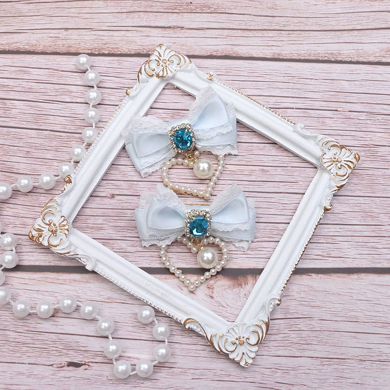 Jirai Kei Pearl Extra Love Bows Heart Hair Clips Hair Accessories - Image 11