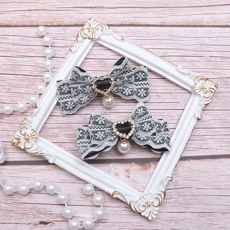 Jirai Kei Pearl Extra Love Bows Heart Hair Clips Hair Accessories - Image 18