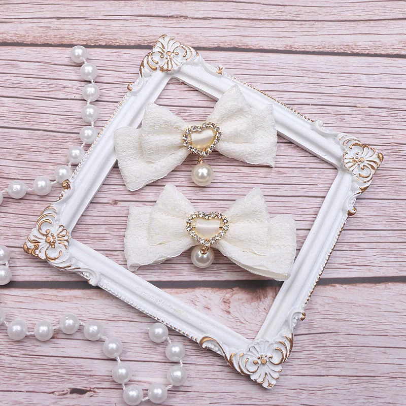 Jirai Kei Pearl Extra Love Bows Heart Hair Clips Hair Accessories - Image 21